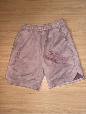 Louis Vuitton men’s  Mauve Pink Embroidered Jogger Bottoms non auth